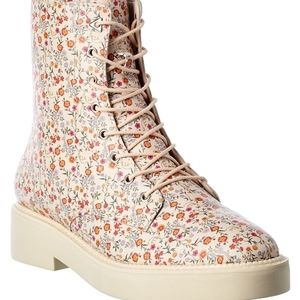 Schutz Mckenzie Floral Platform Leather Boots. 8